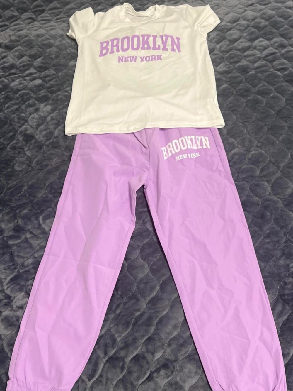 Girls' Purple and White  set